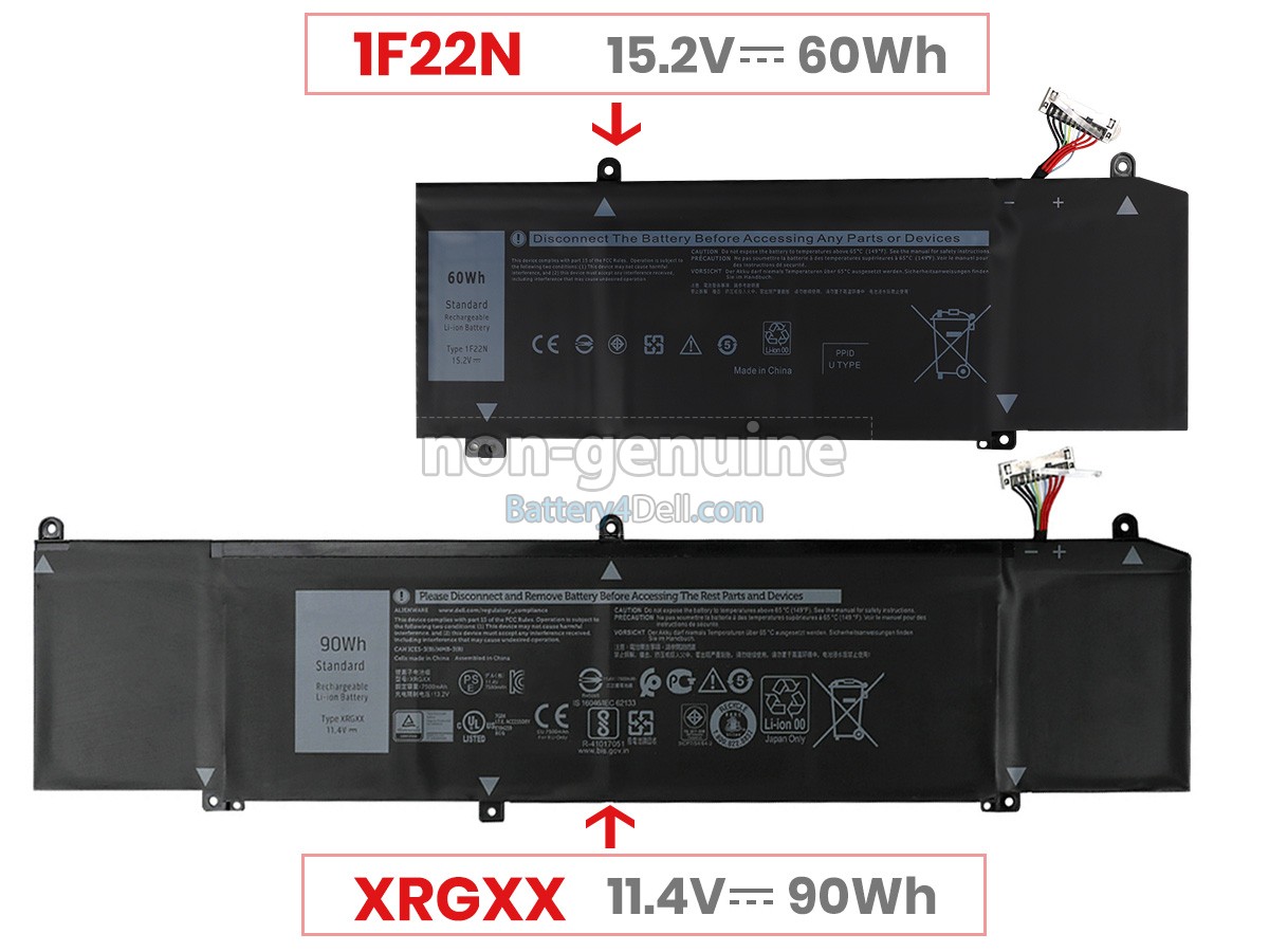 15.2V 60Wh Dell XRGXX battery replacement