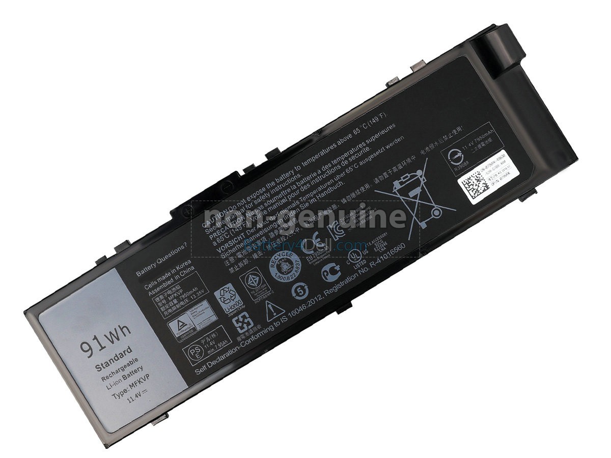11.4V 91Wh Dell Precision 7520 battery replacement