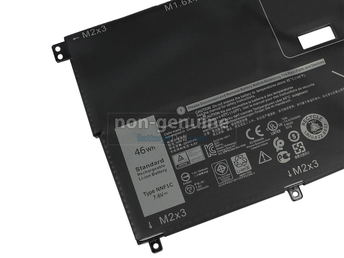 7.6V 46Wh Dell XPS 13 9365 2-IN-1 battery replacement