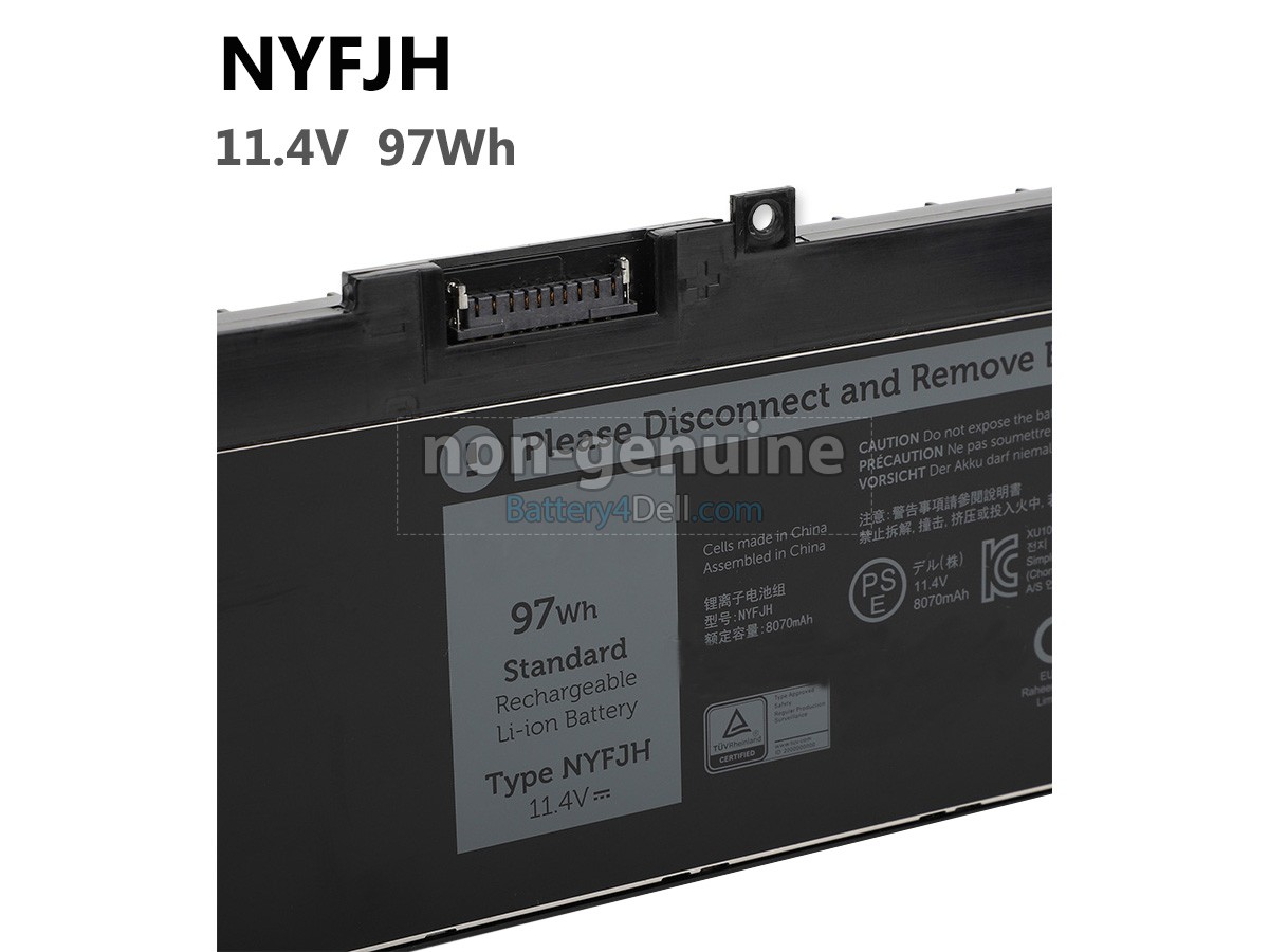 11.4V 97Wh Dell 0H6K6V battery replacement