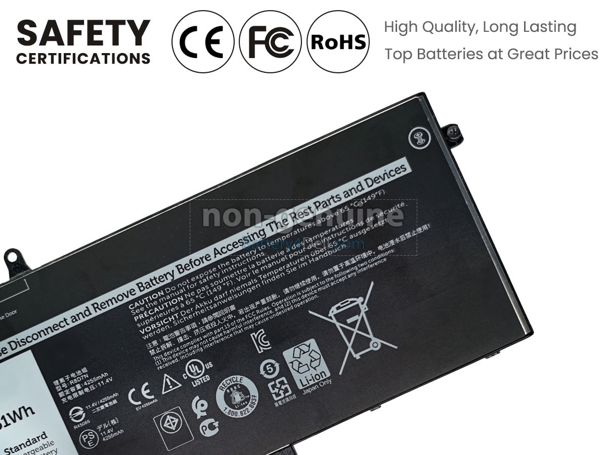 11.4V 51Wh Dell P98G battery replacement
