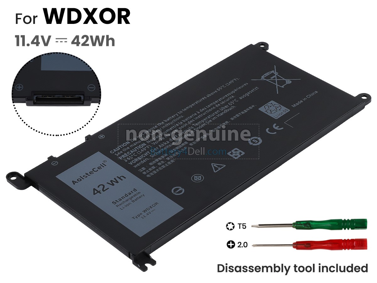 SKOWER 42Wh WDX0R Laptop Battery for Dell Inspiron 13 5368 5378 5379 7368 7378 15 5565 5567 5568 5570 5578 7560 7569 7570 7579 7580 14-7460 7472 17 5765 5770 5767 P58F P74G P69G Fit FC92N 3CRH3 T2JX4
