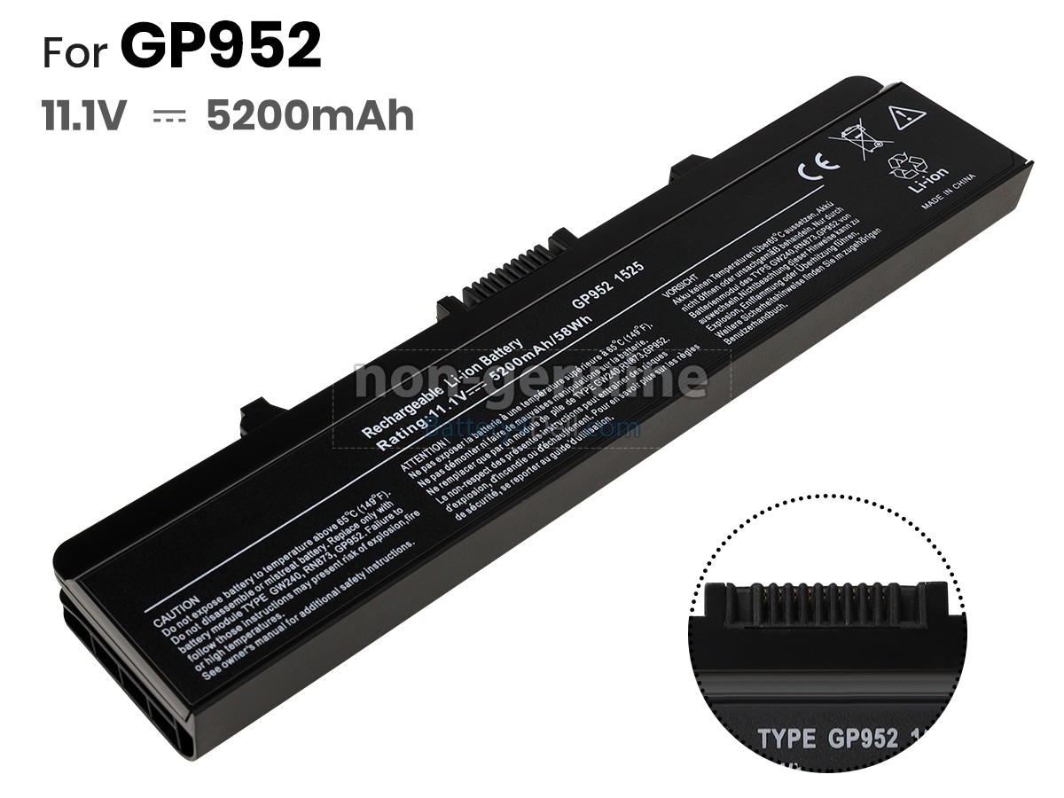 11.1V 5200mAh Dell G555N battery replacement
