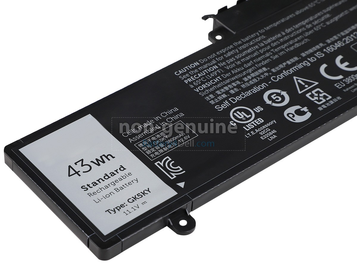 11.1V 43Wh Dell GK5KY battery replacement