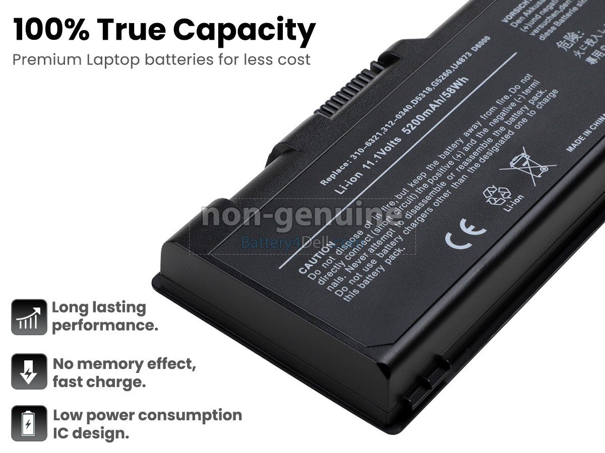 11.1V 4400mAh Dell Inspiron XPS M1710 battery replacement