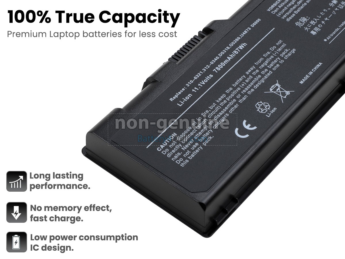 11.1V 6600mAh Dell Inspiron XPS M1710 battery replacement