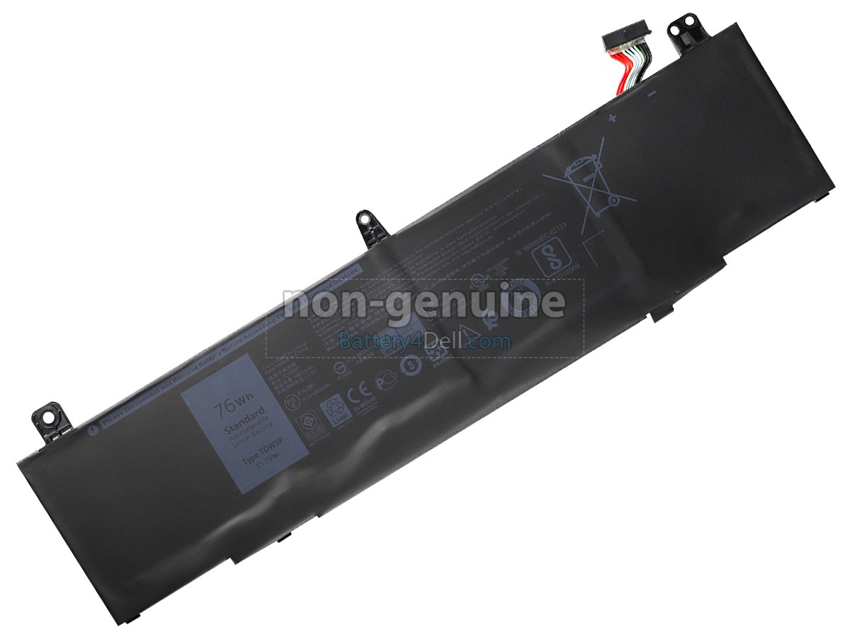 15.2V 76Wh Dell TDW5P battery replacement
